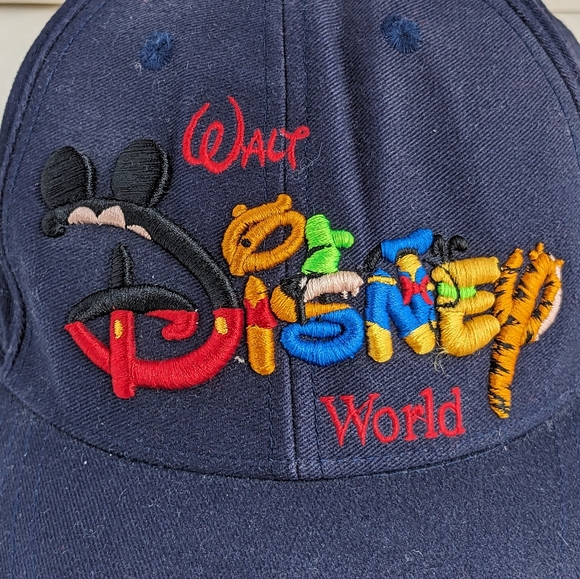Unisex Vintage 90s Walt Disney World Embroidered Character Letters Snapback Hat - Picture 6 of 11